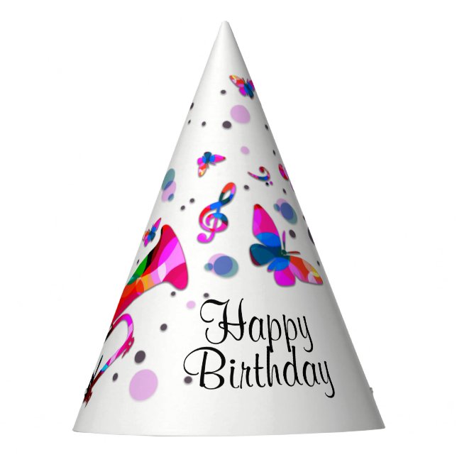 Chapeaux De Fêtes Festif Trumpet Anniversaire (Devant)