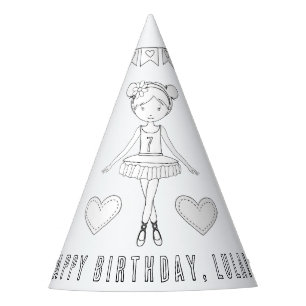 Chapeaux De Fêtes Fête d'anniversaire de ballet - Couleur votre prop