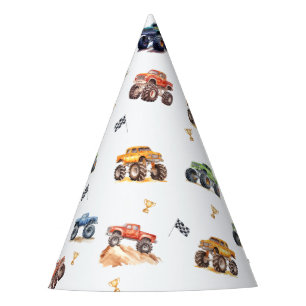 Chapeaux De Fêtes Fête d'anniversaire de camions monstres pour enfan