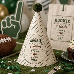Chapeaux De Fêtes Fête d'anniversaire de Football Green Rookie 1ère