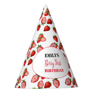 Chapeaux De Fêtes Fête d'anniversaire de la fraise Berry Sweet