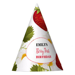 Chapeaux De Fêtes Fête d'anniversaire de la fraise   Berry Sweet