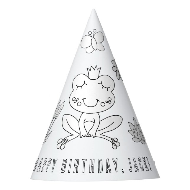 Chapeaux De Fêtes Fête d'anniversaire de la grenouille - Couleur vot (Devant)