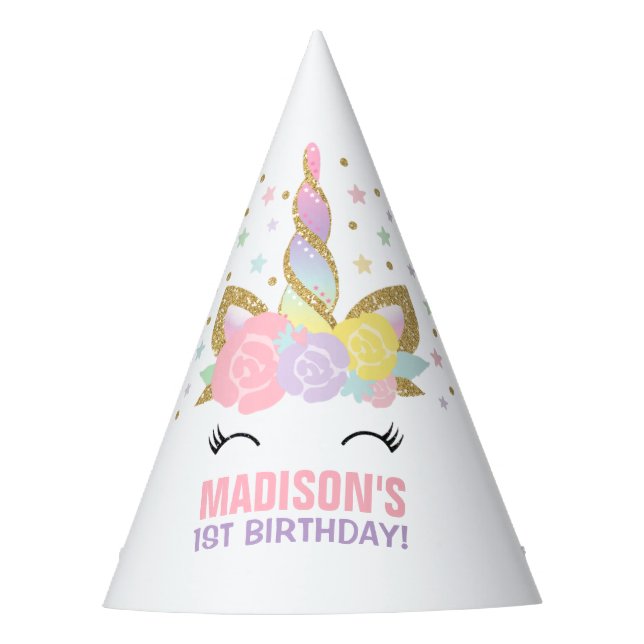 Chapeaux De Fêtes Fête d'anniversaire de licorne de casquette de (Devant)