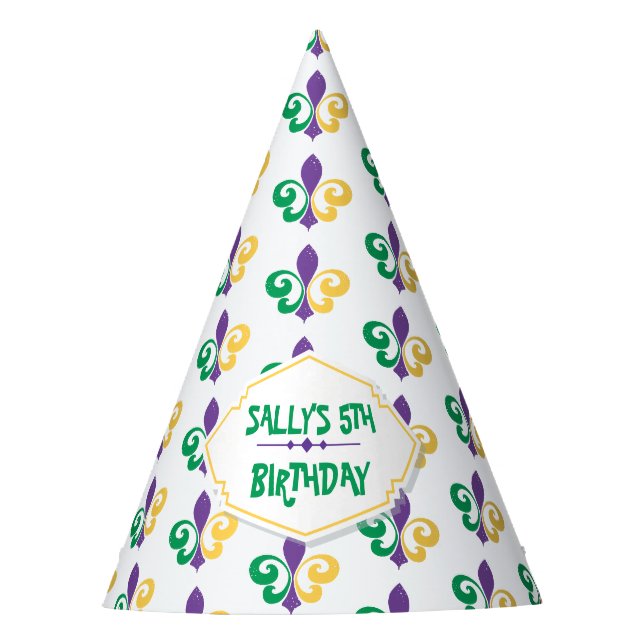Chapeaux De Fêtes Fête d'anniversaire de mardi gras (Devant)