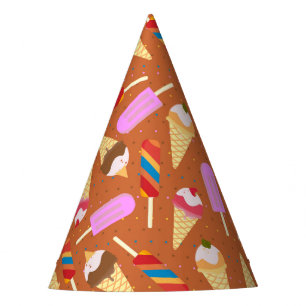 Chapeaux De Fêtes Fête d'anniversaire de motif d'été de crème glacée
