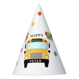 Chapeaux De Fêtes Fête d'anniversaire des enfants du bus scolaire ja