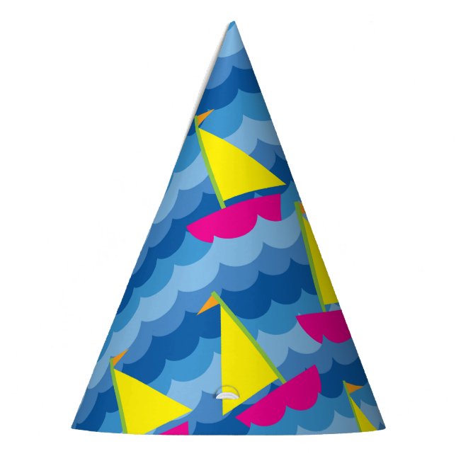 Chapeaux De Fêtes Fête d'anniversaire du bateau à voile (Gauche)