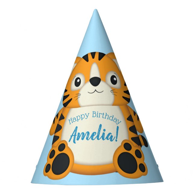 Chapeaux De Fêtes Fête d'anniversaire du tigre (Devant)