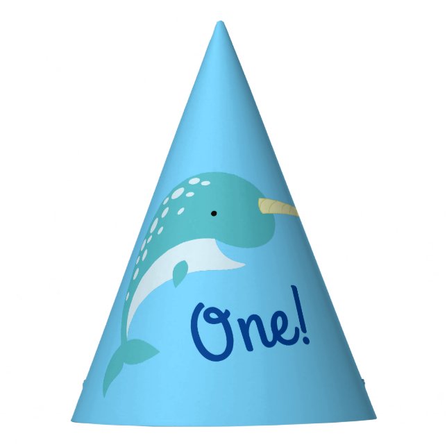 Chapeaux De Fêtes Fête d'anniversaire Narwhal (Devant)