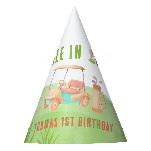 Chapeaux De Fêtes Fête d'anniversaire premier trou en un (Devant)