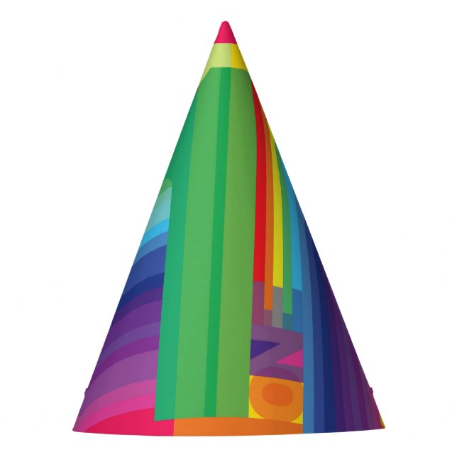 Chapeaux De Fêtes Fête d'anniversaire Rainbow (Devant)