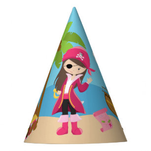 Chapeaux De Fêtes Fête d'anniversaire rose de fille de pirate