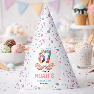 Chapeaux De Fêtes Fête d'anniversaire "Six Sept" pour enfants - 7 an