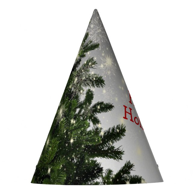 Chapeaux De Fêtes Fête de Noël Arbre vert Rouge Argent Flèches (Devant)