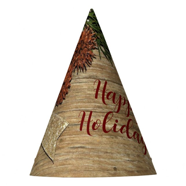 Chapeaux De Fêtes Fête de Noël Golden Green Feuilles Rouge Russe (Devant)