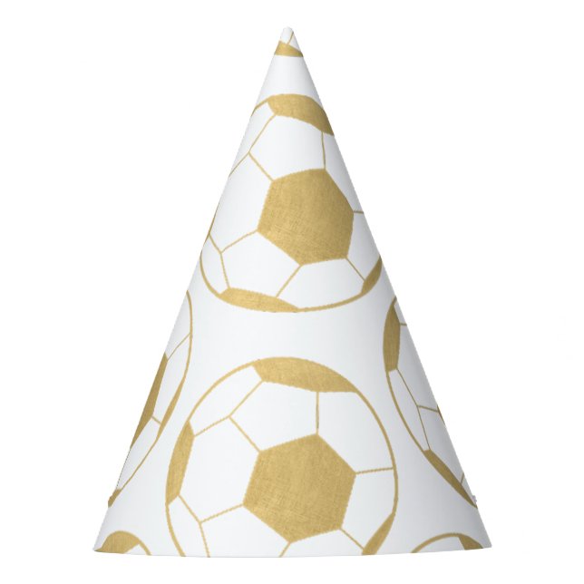 Chapeaux De Fêtes Fête des enfants de soccer Anniversaire d'or (Devant)