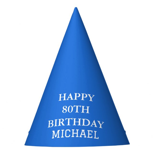 Chapeaux De Fêtes Fête du 80e anniversaire Blue Adult (Devant)