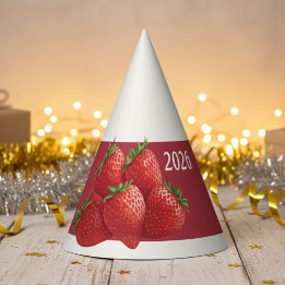 Chapeaux De Fêtes Fête du Nouvel An aux fraises