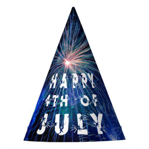 Chapeaux De Fêtes Feu d'artifice 4 juillet dans le Blue Hue Party