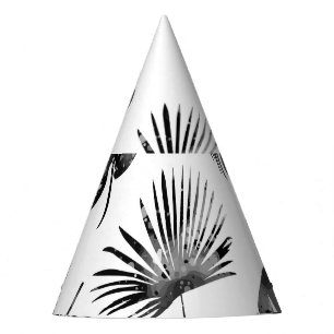 Chapeaux De Fêtes Feuilles de palmier noir : vintage sans soudure.