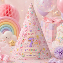 Fille d'anniversaire 7 ans arc-en-ciel Patchwork P