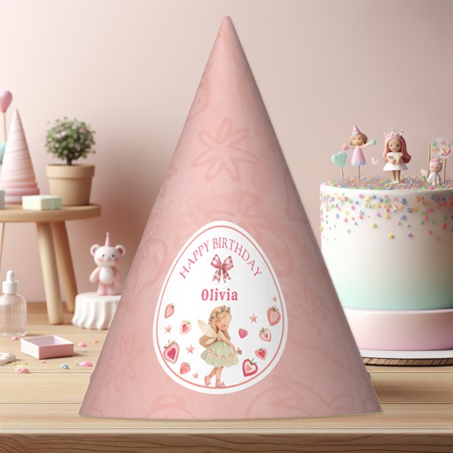 Chapeaux De Fêtes Fille de fraise douce Fée rose (Créateur téléchargé)