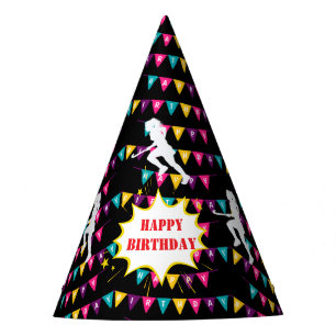 Chapeaux De Fêtes Fille de hockey Joueuse Anniversaire