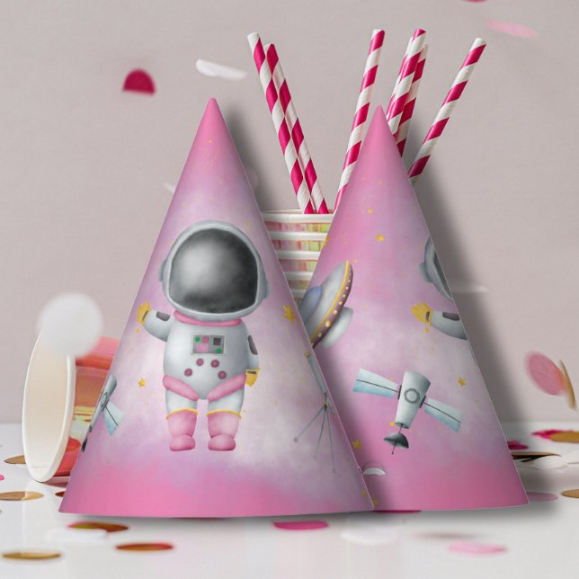 Chapeaux De Fêtes Fille spatiale Astronaut fusée étoile Anniversaire (Créateur téléchargé)