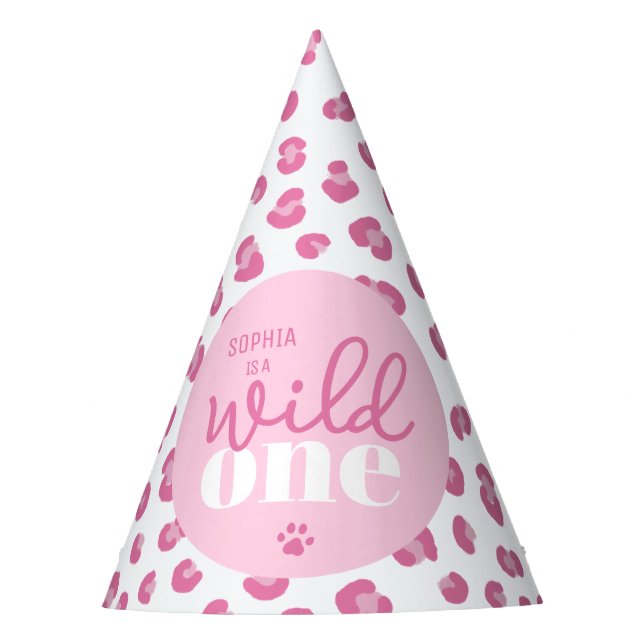 Chapeaux De Fêtes Fille Wild One personnalisée 1er anniversaire (Devant)