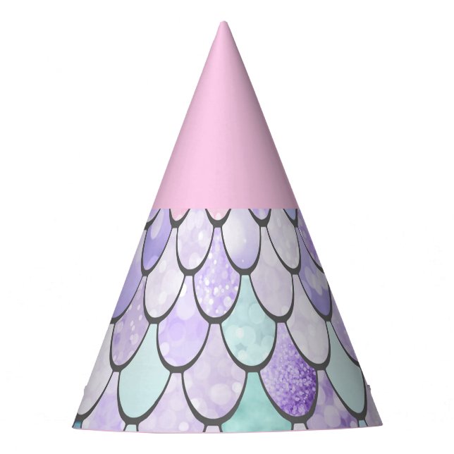 Chapeaux De Fêtes Filles mignonnes Sirène Casquette de fête d'annive (Devant)
