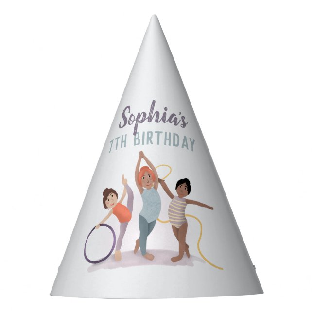 Chapeaux De Fêtes Filles Purple mignonne Gymnastique Anniversaire de (Devant)