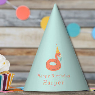 Chapeaux De Fêtes flamant rose gonflable pour enfants anniversaire f