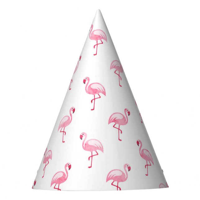 Chapeaux De Fêtes Flamant rose rose Motif de fête d'anniversaire (Devant)