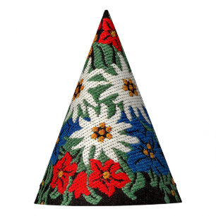 Chapeaux De Fêtes Fleur alpine suisse Edelweiss