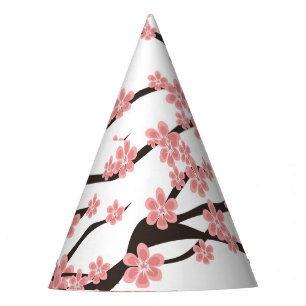 Chapeaux De Fêtes Fleur de cerisier : Blanc Vintage Sans Seamless.