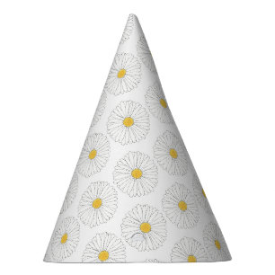 Chapeaux De Fêtes Fleur Jardin Floral Jaune Blanc