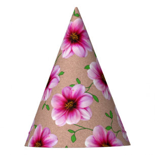 Chapeaux De Fêtes Fleur rose de réception en plein air sur toute