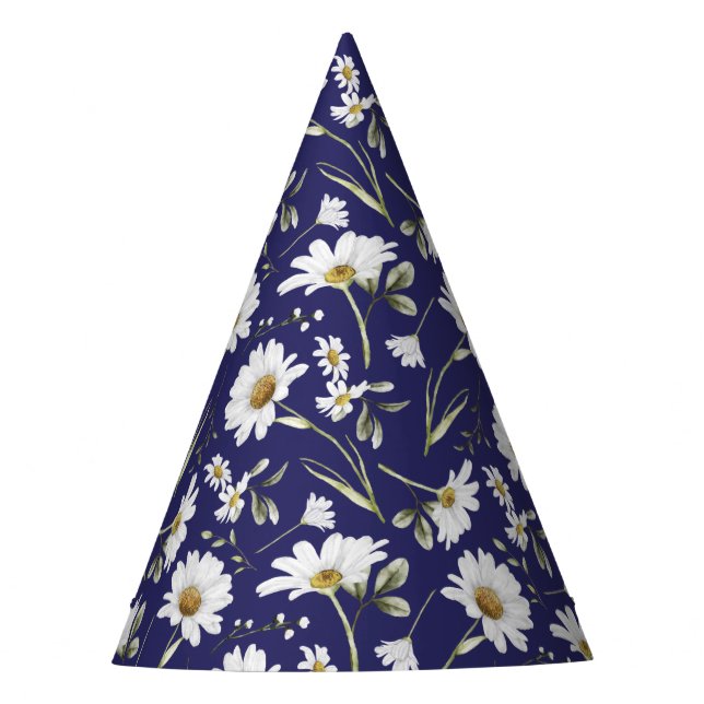 Chapeaux De Fêtes Fleurs d'aquarelle blanche (Devant)
