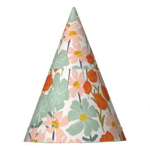 Chapeaux De Fêtes Fleurs de jardin : rose, orange sans soudure
