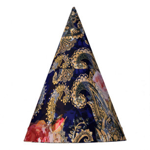 Chapeaux De Fêtes Fleurs décoratives colorées Batik