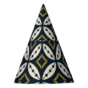 Chapeaux De Fêtes Fleurs géométriques sans couture : motif coloré.