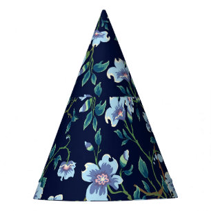 Chapeaux De Fêtes Fleurs pour enfants : bleu foncé transparent