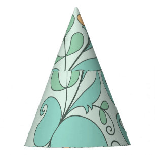 Chapeaux De Fêtes Floral Abstrait : Motif Vintage sans fil