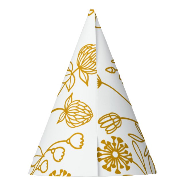Chapeaux De Fêtes Floral Jaune Casquette (Dos)