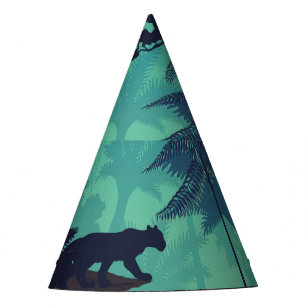 Chapeaux De Fêtes Forêt tropicale, arrière - plan du soir jaguar.