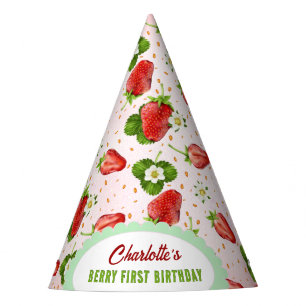 Chapeaux De Fêtes Fraise 1er anniversaire Casquette de fête