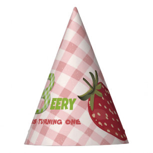Chapeaux De Fêtes Fraise Berry Sweet Casquette de fête d'anniversair