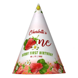 Chapeaux De Fêtes Fraise UNE fête d'anniversaire