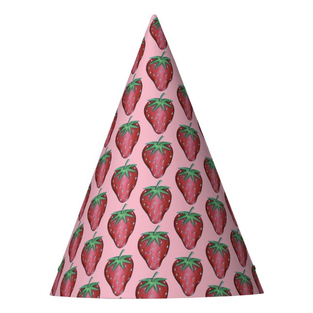 Chapeaux De Fêtes Fraises de fraises de fraises juteuses mûres Fruit (Devant)